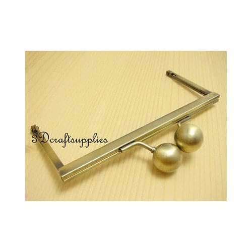 Metal purse frame glue on clasp clip anti bronze 5 1/2 inch X 2 1/4 inch C48