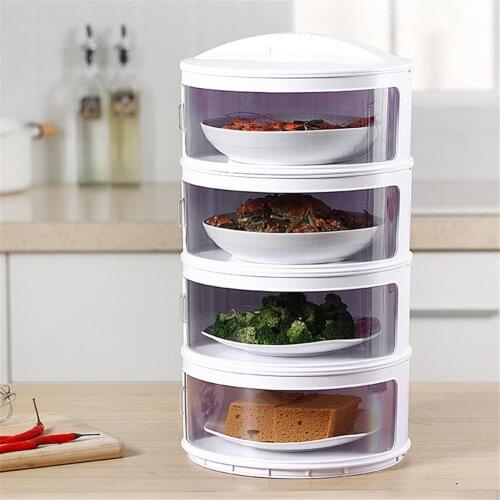 Kitchen Multi-layer Fresh Food Cover Dustproof Storage Container Food Storage Box Adjustable Multi Layer Kithen Storage