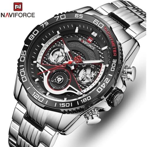 NAVIFORCE Business Watches for Men Blue Top Brand Luxury Stainless steel Quartz Men’s Watch Calendar Clock Relogio Masculino