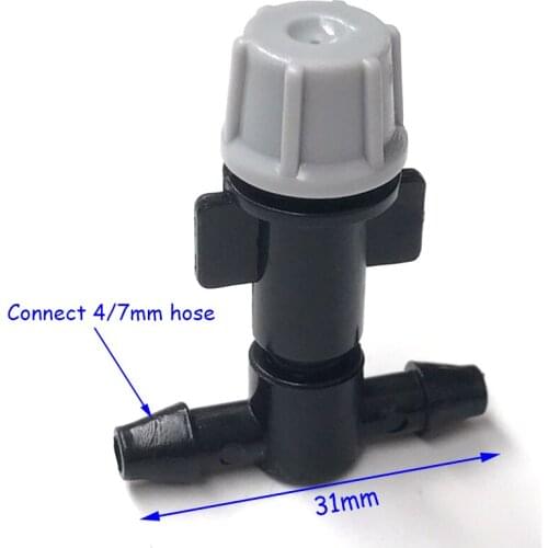 10 PCS Gray spray nozzle With 4 / 7mm Tee Apply Watering Sprayed on plants Spray Radius 0.6-0.9m high quality Sprayer Nozzle