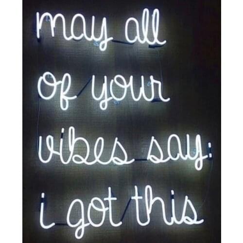 Neon Sign For your Vibes say I got Man Cave Glass Tubes Beer Bar Home Flexible Neon alpha kappa alpha neon signboard Cold Neon