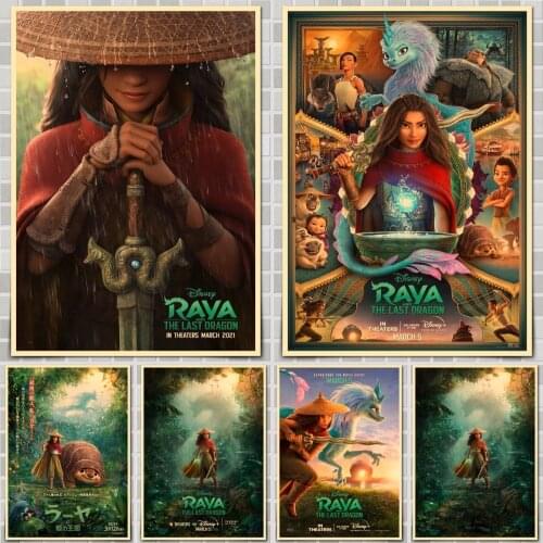 Disney Raya And The Last Dragon Movie Poster Wall Stickers For Home Room Bar Decor Art Décoration Murale