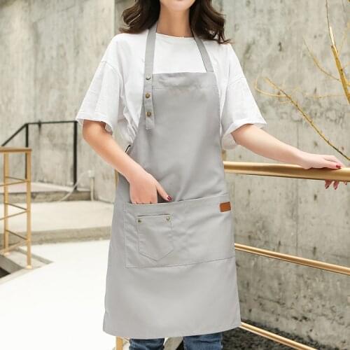 Restaurant tea shop nail barista canvas apron men and women overalls apron print logo