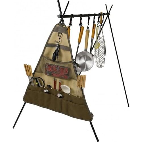 Outdoor camping tableware storage bag foldable spatula hanging cookware storage bag foldable tableware bag