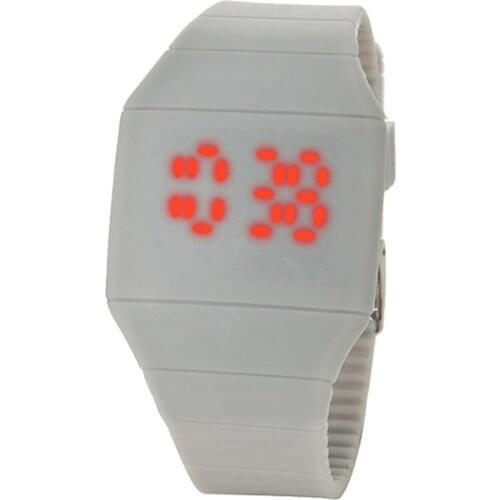 Led Digital Watch Electronic Watch Students Leisure Sports Watch 24-hour Indicator LED Square Screen Watch