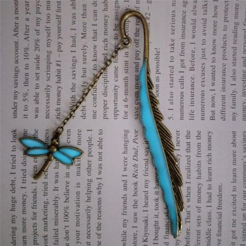 1pc Luminous Bookmark Butterfly Dragonfly Bookmark Label Read Maker School Supplies Stationery