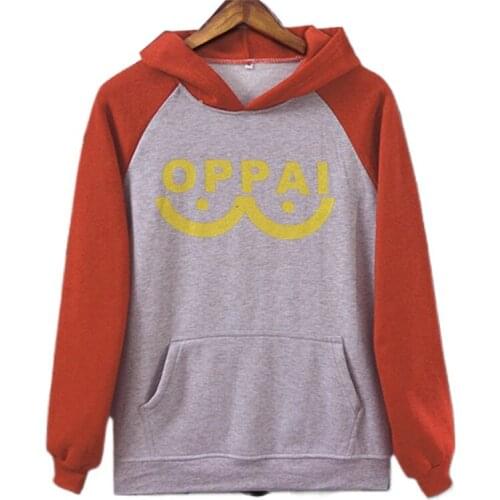 New One Punch Man Cosplay Anime Unisex Hoodie Sweater Saitama Oppai Pullover Sweatshirt Cosplay Anime Unisex Sweatshirt