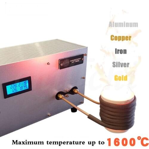 3000W high frequency induction heating machine high temperature melting gold silver furnace iron parts quenching and annealing