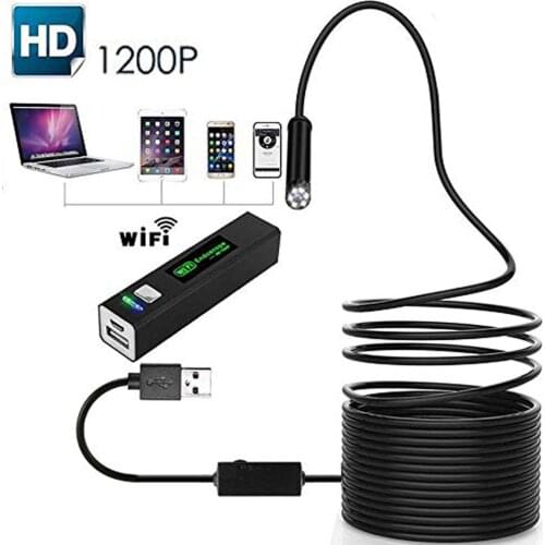 WIFI Semi-Rigied Endoscop Für IOS Android Auto Erkennung Inspektion Endoscop schlange Video Flexible Camera 8MM 2/5/10m