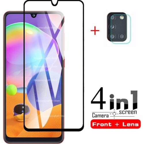 For samsung a31 Glass 4 in 1 Camera lens tempered glass For samsung galaxy a31 a 31 a315F a315 screen protector protective Film