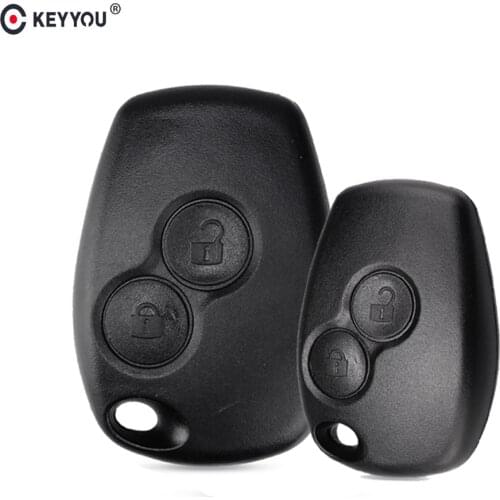 KEYYOU 2 Buttons Replacement Car Key Shell Remote Cover Case Blank Fob For Renault Dacia Modus Clio 3 Twingo Kangoo 2 No Blade
