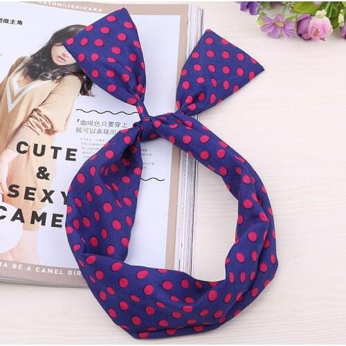 1Pc fashion rabbit bunny ears women bow headband hair head band hoop accessories for women girls scrunchy hairband headdress