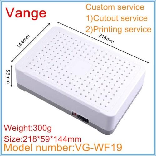 1pcs/lot professional mold made extrusion box 218*59*144mm ABS plastic enclosure diy housing for digital network player PCB