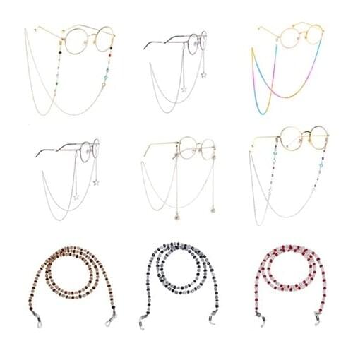 1pcs Fashion Sunglasses Metal Chain Eyeglass Strap Spectacles Holder Neck Cord Glasses Slip Reading Glasses Hanging Chain