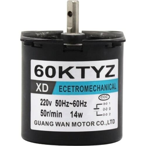 68KTYZ 68-KTYZ 14W AC 220V Permanent Magnet Synchronous Gear Motor 1 RPM 2.5RPM 5RPM 10RPM 15RPM 20RPM 30RPM 50RPM small motor