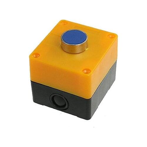 AC240V 3A Normally Open Blue Momentary Flat Push Button Switch Switching Station
