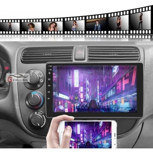 For Honda Civic 2001 2002 2003 2004 2005 Android Auto Autoradio Bluetooth Carplay Wireless Car Radio 1 Din Central Multimedia