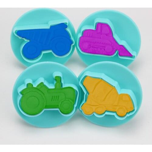 Free Shipping High Quality Plastic 3D Car Shaped Biscuit Cutter Mould Cookie Cutter set Sugar Craft Fondant DIY Molds set
