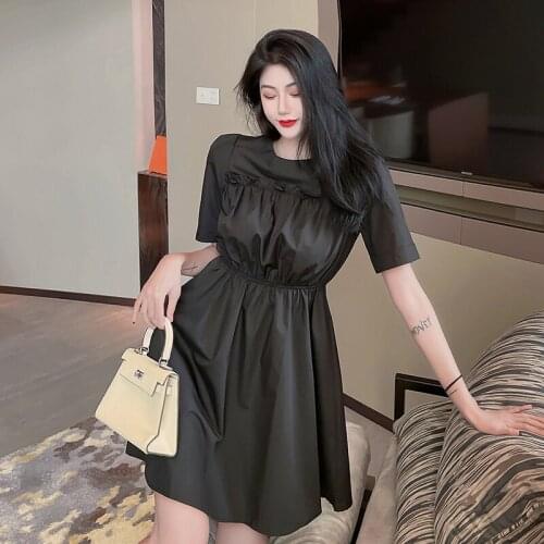 Black Dress Sexy Gothic Vintage Dress Women Elegant Evening Party Club A line Short Sleeve Vestidos