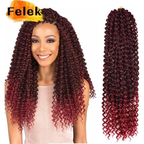 Long Passion Twist Crochet Hair Extensions Synthetic Water Wave Braiding Hair Bohemia Crochet Braids Afro Kinky Twist Ombre Hair