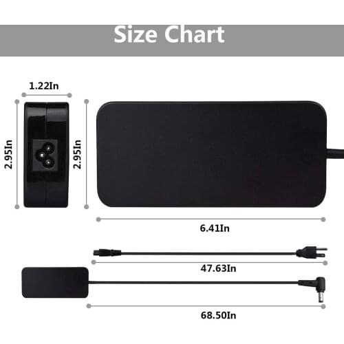 Huiyuan Fit for 120W AC Charger Fit for Asus Rog GL502 Q550LF N550JV F554LA GL551JM GL551JW GL552 GL552V