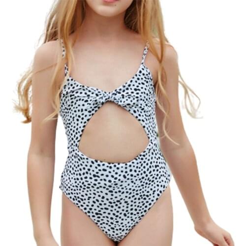 Summer Girls Holiday Cute Dot Print Bikini Set Onepiece Swimsuite Swimsuit Bathing Suit Kids Swimwear For The Kids Swimwear