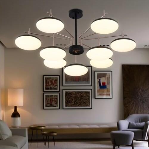 Nordic Chandelier Iron Art After Home Decoration Is Now Simple and Modern Living Room Lights Light Luxury Bedroom Chandelier