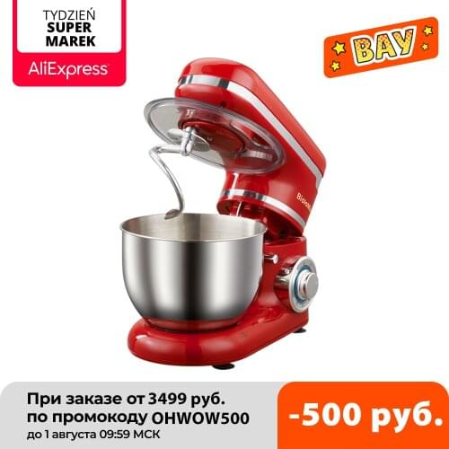Stand Mixer Stainless Steel Bowl 6-speed Kitchen Food Blender Cream Egg Whisk Cake Dough Kneader Bread Maker
