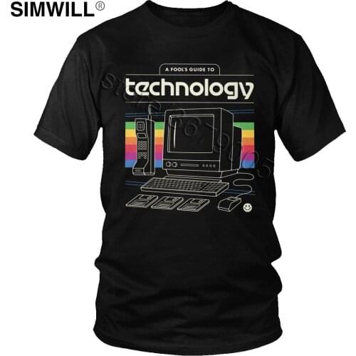 Vintage Old School Nostalgia Technology T Shirt Men Summer Cotton T-Shirt Short Sleeve Retro 80s Computer Tee Gift Clothing Tops