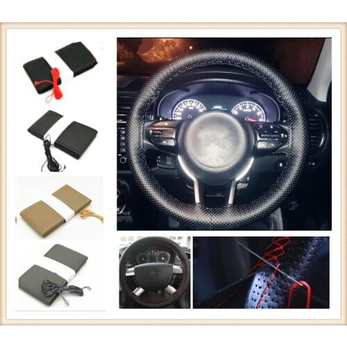 Car steering wheel cover / diameter 36cm 38cm 40cm for Mercedes Benz A-Class X-Class S65 S63 S600 S560e A180