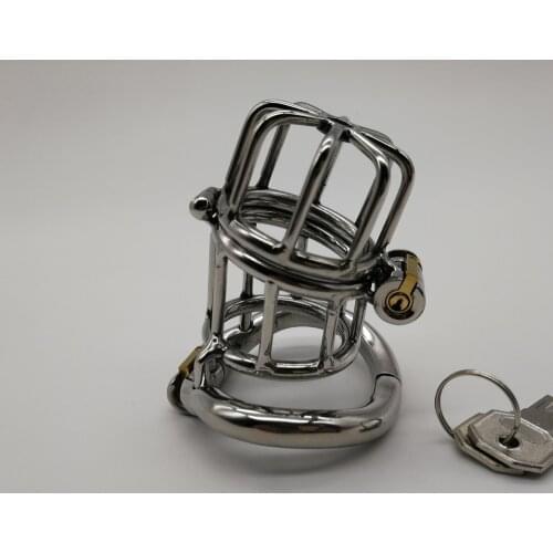 Prevent Extramarital Sex,Ergonomic Stainless Steel Stealth Lock Male Chastity Device,Cock Cage,Penis Ring Lock,Chastity Belt,141