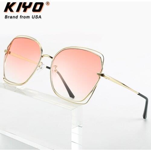 KIYO Brand 2020 New Women Men Square Sunglasses Metal Classic Sun Glasses High Quality UV400 Driving Eyewear 8979
