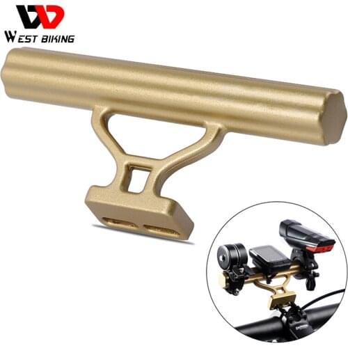 WEST BIKING Bicycle Handlebar Extender Flashlight Holder Handle Bar Cycling Light Torch Mount Bracket Bike Accessories 4 Colors