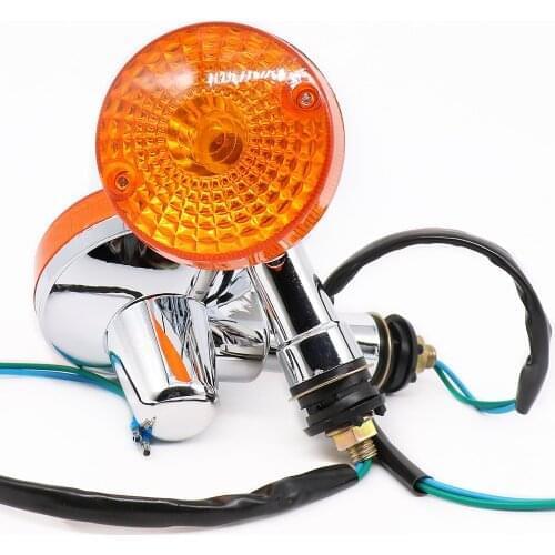 HJ125 GN 125 Motorcycle Turn Signal Lights Indicator Lamp Amber Flashers for Kawasaki Suzuki Harley Honda Cafe Racer Turn Lamp