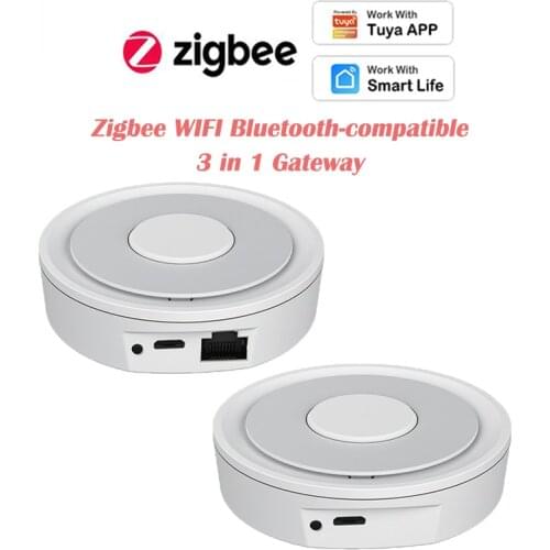 Tuya Smart ZigBee 3.0 Mesh 3 in 1 Home Device Multi Mode Gateway Support Zigbee Wifi Bluetooth-compatible Intelligent Linkage