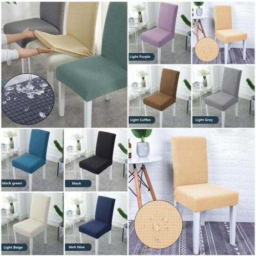 Universal Dining Chair Seat Covers Slip Stretch Wedding Banquet Party Removable