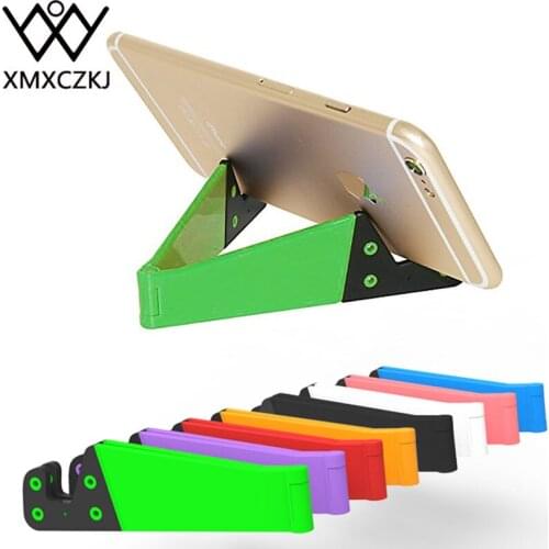XMXCZKJ Universal V Shape Phone Stand Hands Free Phone Mount Holder Mobile Desk Table Stand Wholesale 10pcs