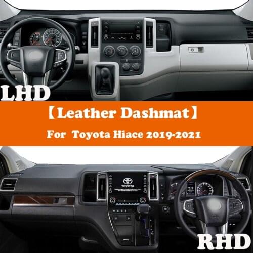 Suede Leather Dashmat Accessories Car-Styling Dashboard Covers Pad Sunshade For Toyota Hiace Gran Ace ZR LWB SLWB GL Grandia