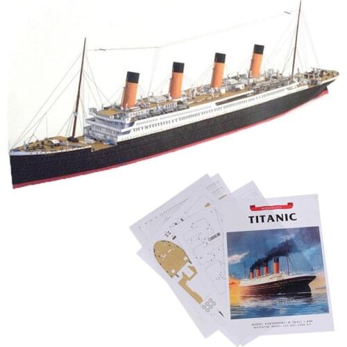 1:400 DIY Handcraft Titanic Ship 3D Paper Model Sets Toys For Children Kids New