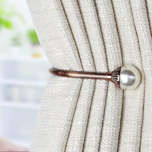 2 Pieces Of Metal Pearl Curtains Retaining Wall Tie Back Hook Hanger Holder Nordic Home Decoration Curtain Accessories