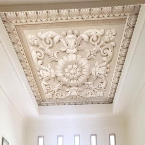 3D Wallpaper European Style Embossed Stone Carving Ceiling Murals Living Room Hotel Background Wall Painting Papel De Parede 3 D