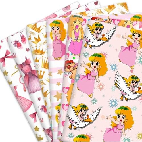 50*145cm Cartoon Princess 100% Pure Cotton Polyester Cotton Material Patchwork Sewing Fabrics Quilt Needlework DIY Cloth