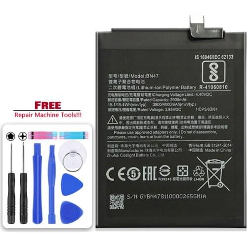 BN47 for Xiao mi Battery For Xiaomi Redmi 6 Pro 6Pro Redmi6 Pro / Mi A2 Lite Mobile Phone Bateria Batterie + Free tool