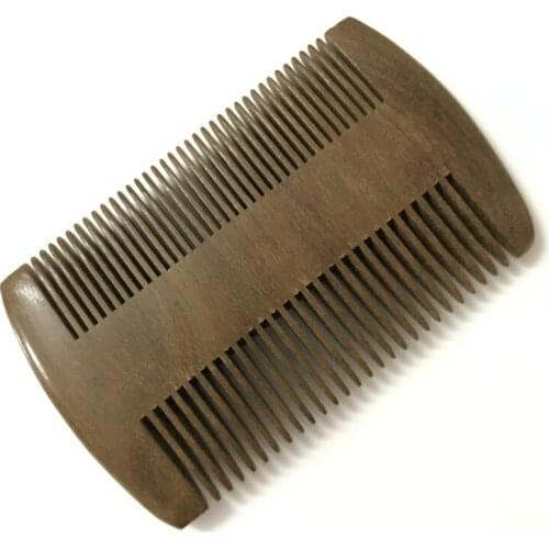 Antistatic Beard Comb Wooden Comb Double-Sided Beard Comb Free Printed Logo Portable Comb