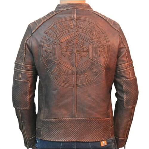 Free shipping.Brand Plus size biker leather jacket,100% genuine leather mens jackets,vintage quality men coat.leather motor coat