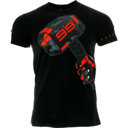 Free shipping Jorge Lorenzo 99 Moto GP Hammer Motor Sports Summer Mens T-shirt Black