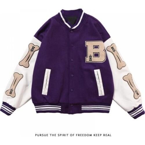 Womens Coats Harajuku Bomber Jackets Mens Couple Baseball Jacket Pockets Zipper Long Sleeve Coat Winter Top Hiphop Streetwear