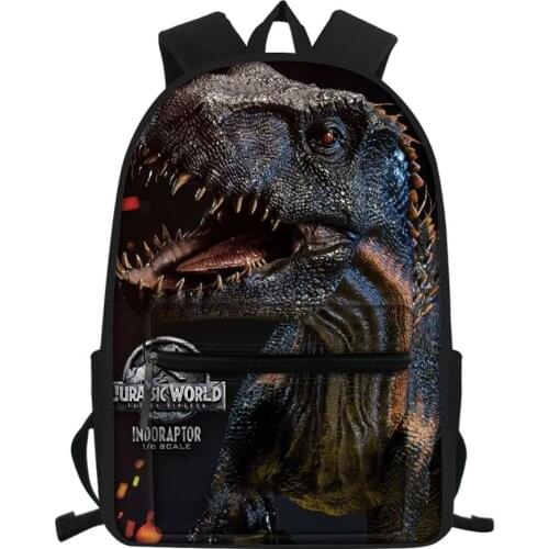 Cool Dinosaur 3D Print 16” Kids Backpack School Bags For Boys Girls With Anime Backpack For Teenager Student Book Bag Mochila