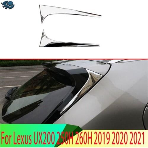For Lexus UX200 250H 260H 2019 2020 ABS Chrome Side Door Rear View Window Spoiler Cover Trim Insert Garnish Bezel