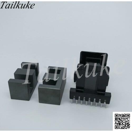 EE4220 Magnetic Core Distribution Wood Skeleton Horizontal 8 + 8/6 + 6 Transformer Skeleton Ferrite Core EE42 * 20 PC40